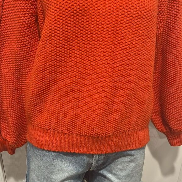 Boden orange wool blend crew neck sweater size medium - Picture 5 of 9